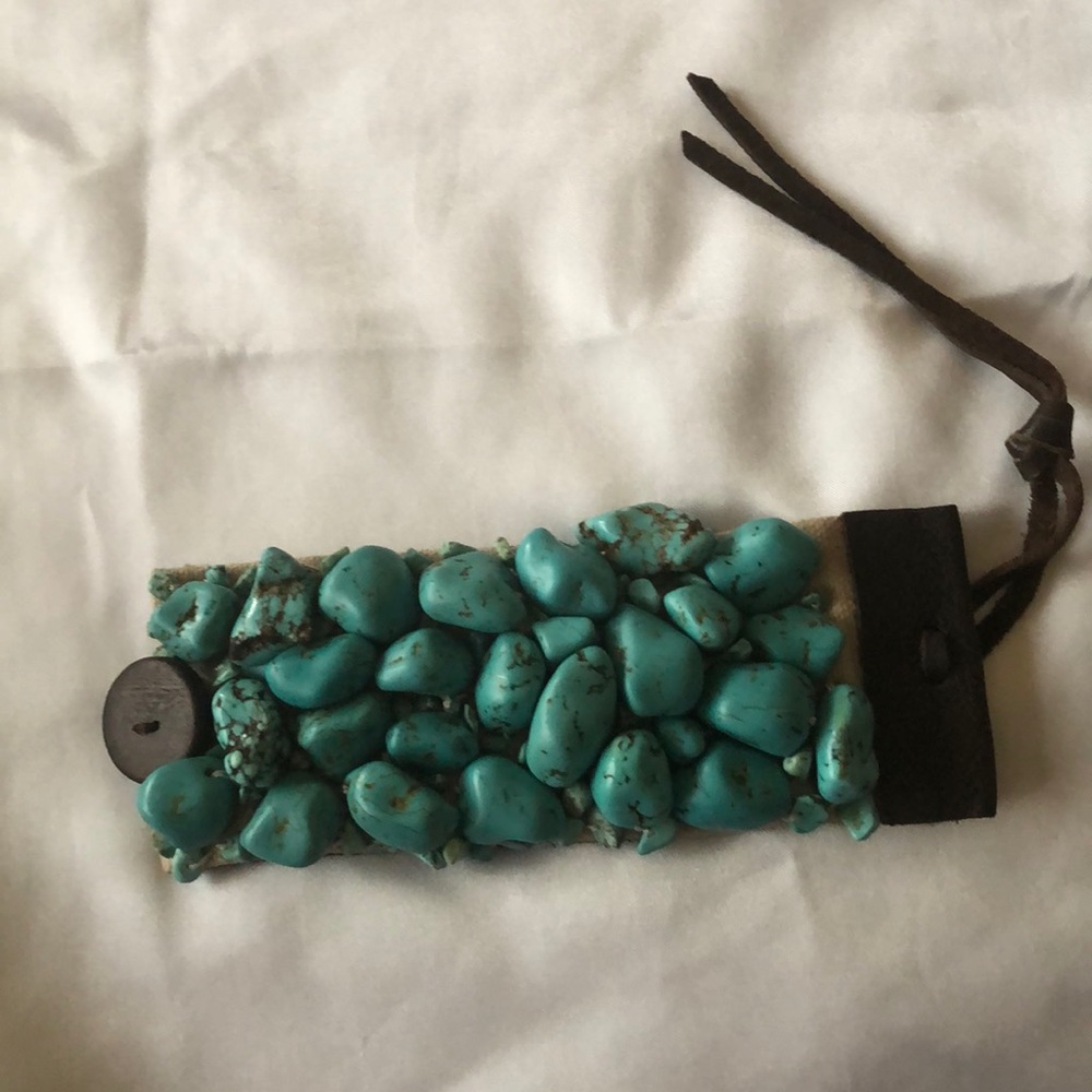 Lucky Brand Authentic Turquoise leather bracelet